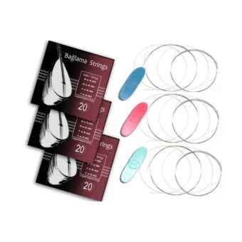 3x pack Baglama Saz Strings 0.20 Set Saz Teli Saz Saiten for Longneck