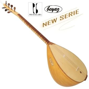 2715 Pro Baglama Saz Kurzhals 41K Akustik oder Auswahl mit EQ Preamp Beyaz