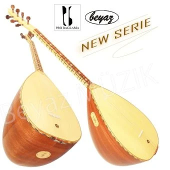27219 Pro Baglama Saz Kurzhals 40K Akustik oder Auswahl mit EQ Preamp Beyaz