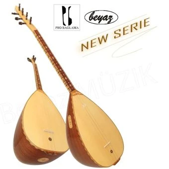 2700 Pro Baglama Saz Kurzhals 41K Akustik oder Auswahl mit EQ Preamp Beyaz