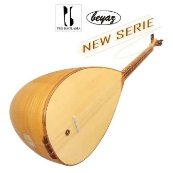2716 Pro Baglama Saz Kurzhals 41K Akustik oder Auswahl mit EQ Preamp Beyaz
