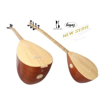 2627 E-Akustik Saz Baglama Kisasap 40cm Korpus Beyaz direkt v. Hersteller