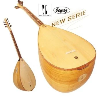 2708 Pro Baglama Saz Kurzhals 40K Akustik oder Auswahl mit EQ Preamp Beyaz
