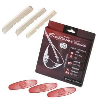 020 Baglama Strings Saz Teli Saiten Plektren 3 Holzsteg mizrap tel Set Plektren Brücken esik köprü