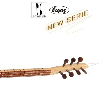 2713 Pro Baglama Saz Kurzhals 40K Akustik oder Auswahl mit EQ Preamp Beyaz